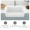 Lordear 33 Inch Farmhouse Sink White Ceramic Single Bowl Kitchen Sink Apron Front Sink