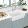 Lordear 33 Inch Farmhouse Sink White Ceramic Single Bowl Kitchen Sink Apron Front Sink